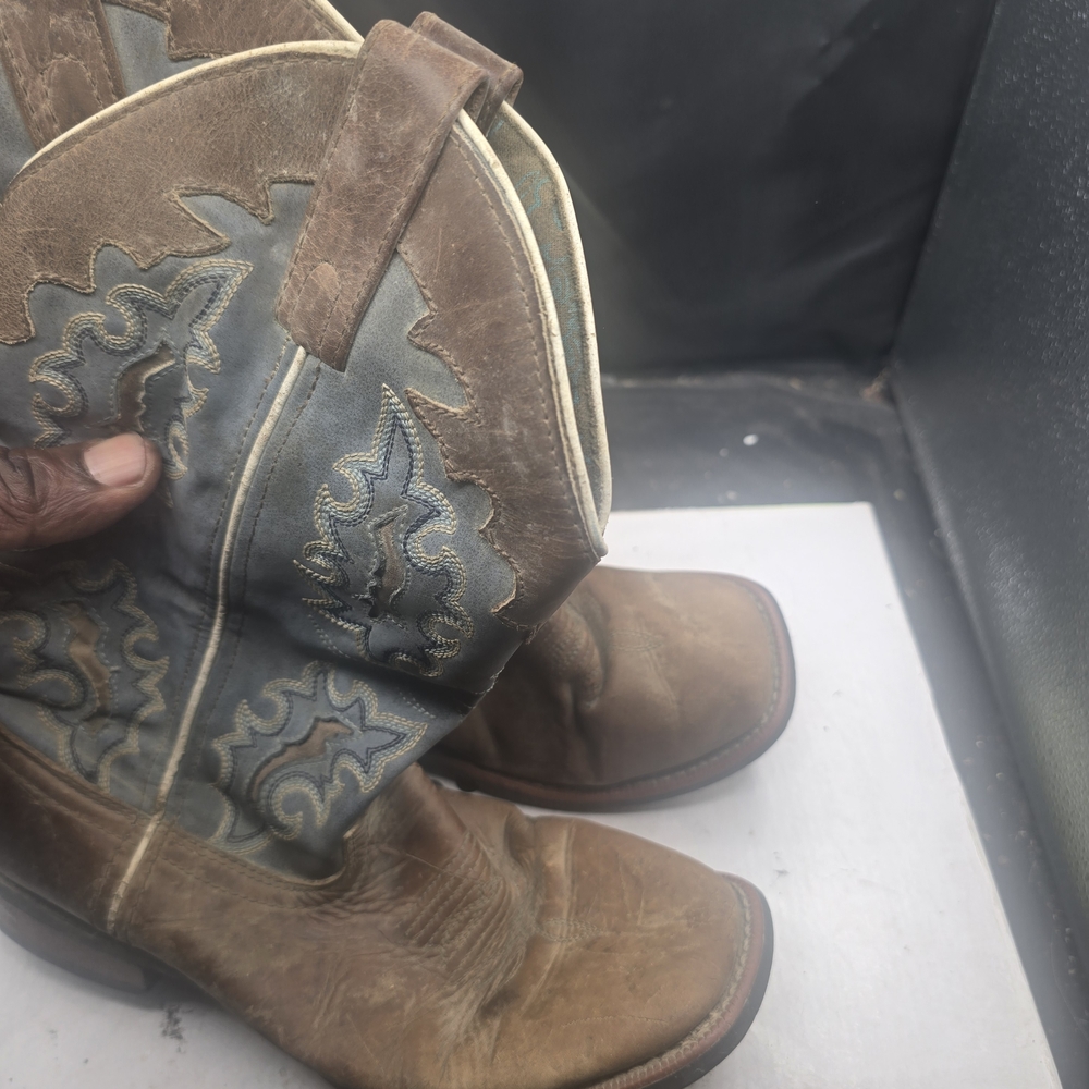 Laredo Brown and Blue Combat‎ Boots